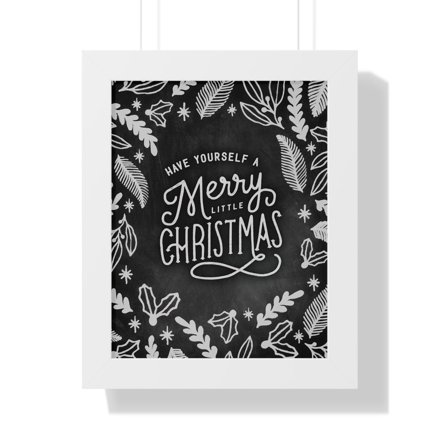 Chalkboard Print - Merry Little Christmas (framed)