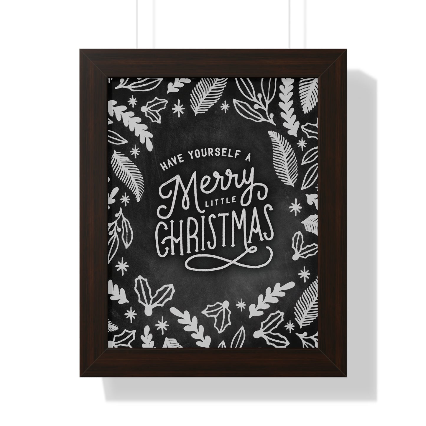 Chalkboard Print - Merry Little Christmas (framed)