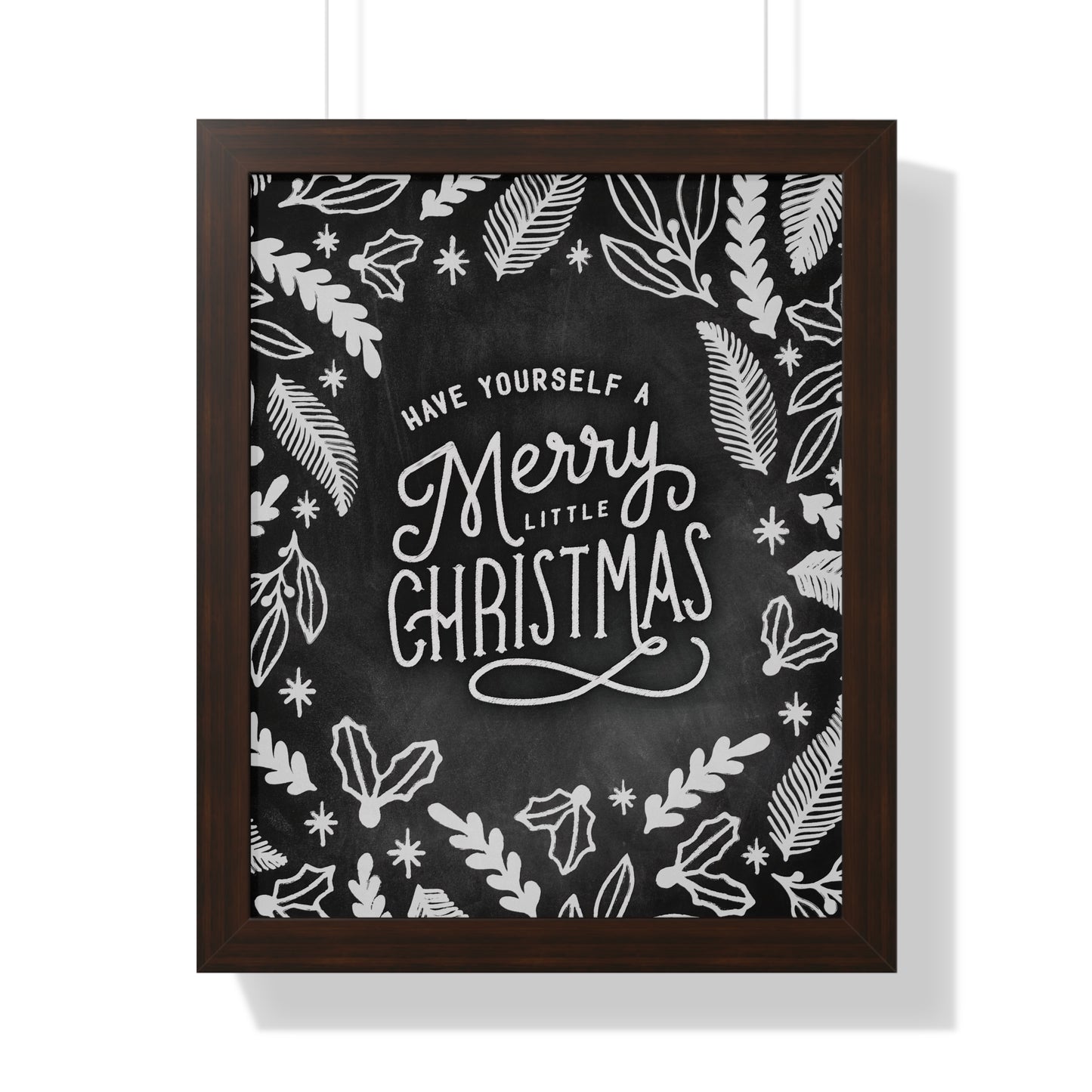 Chalkboard Print - Merry Little Christmas (framed)