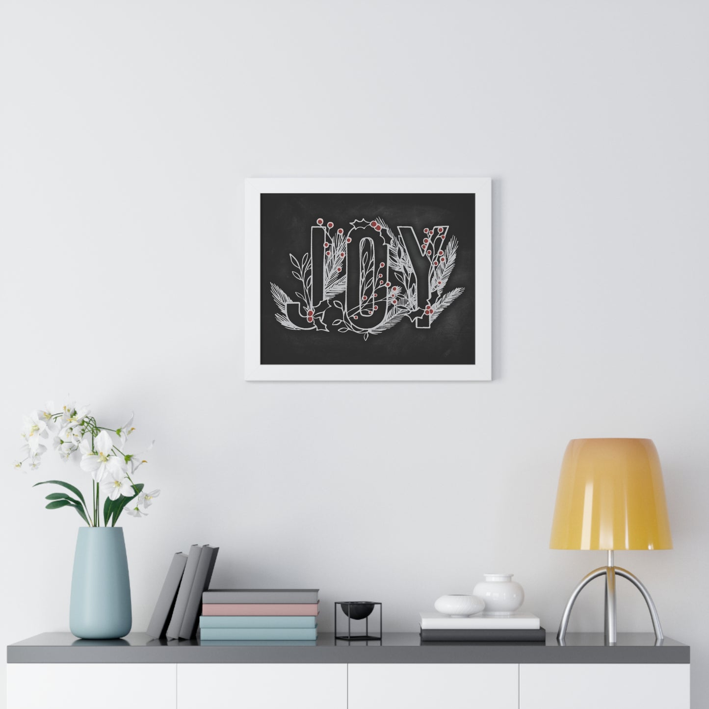 Chalkboard Print - Joy (framed)