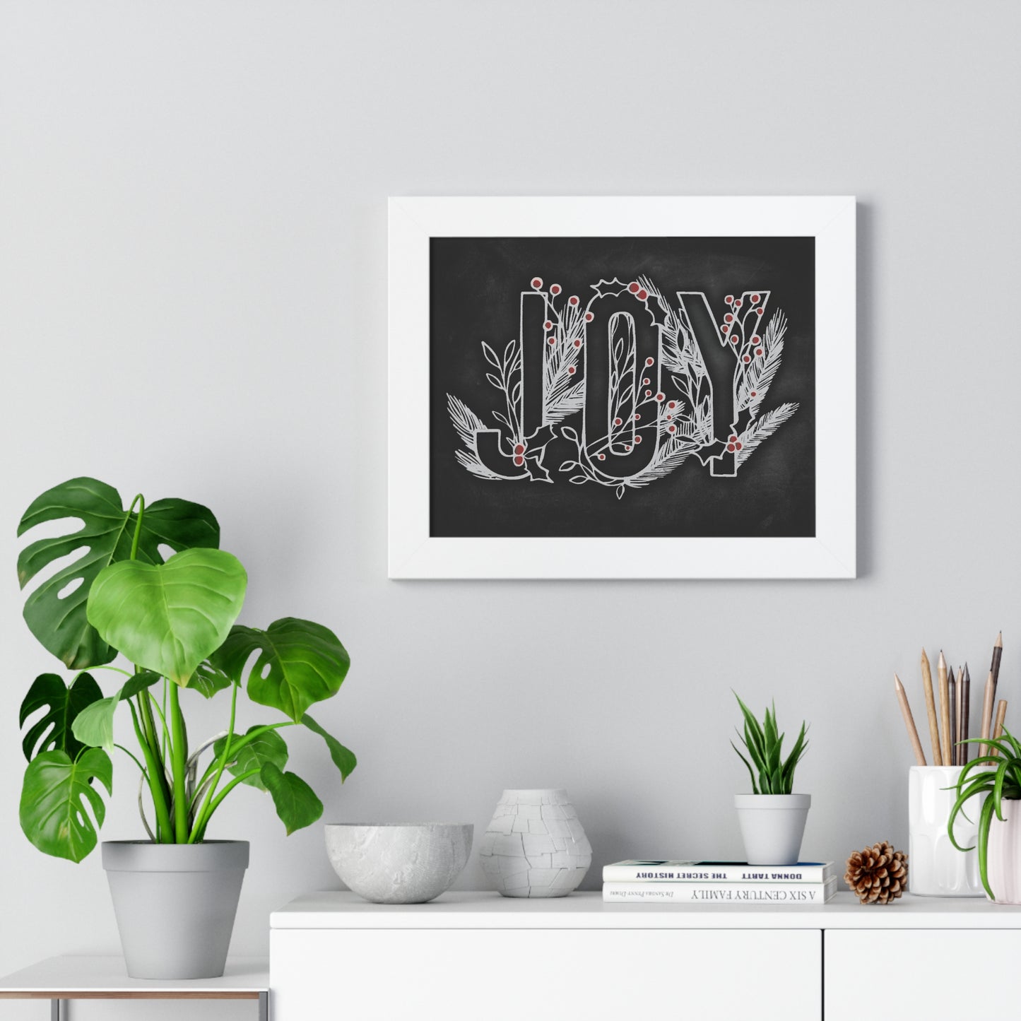 Chalkboard Print - Joy (framed)