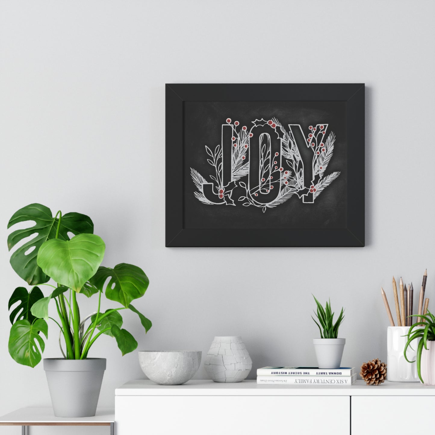 Chalkboard Print - Joy (framed)