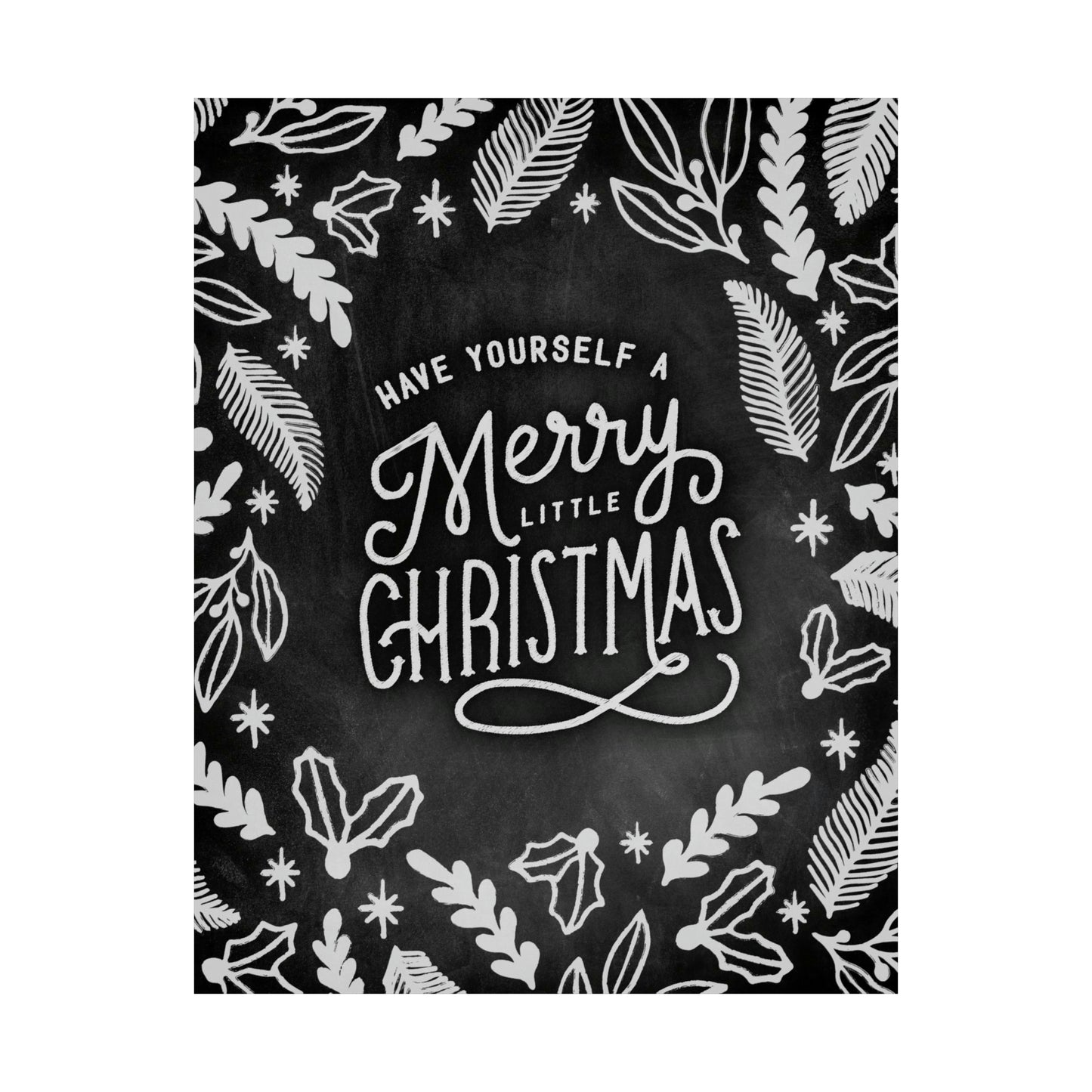 Chalkboard Print - Merry Little Christmas