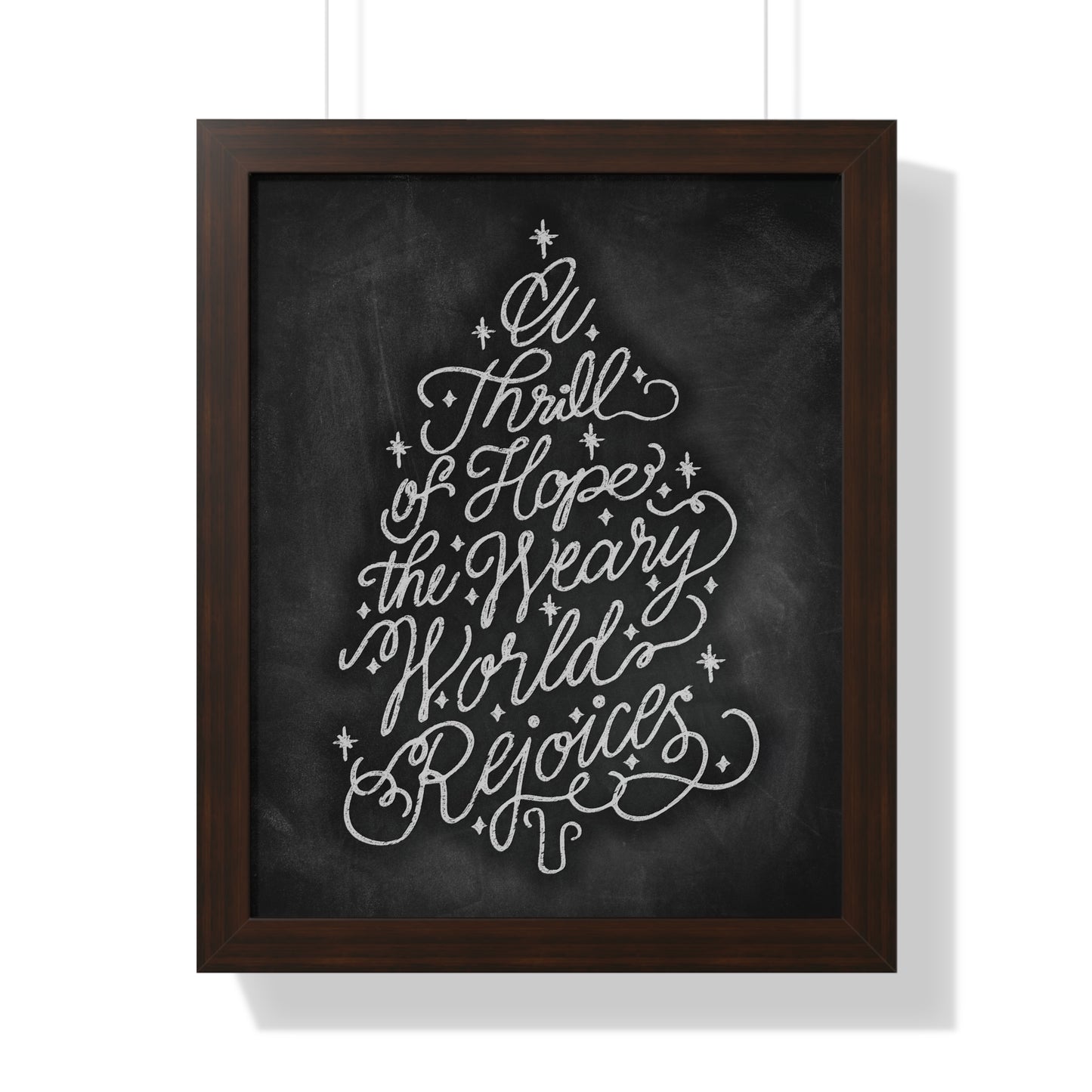 Chalkboard Print - Thrill of Hope (Framed)