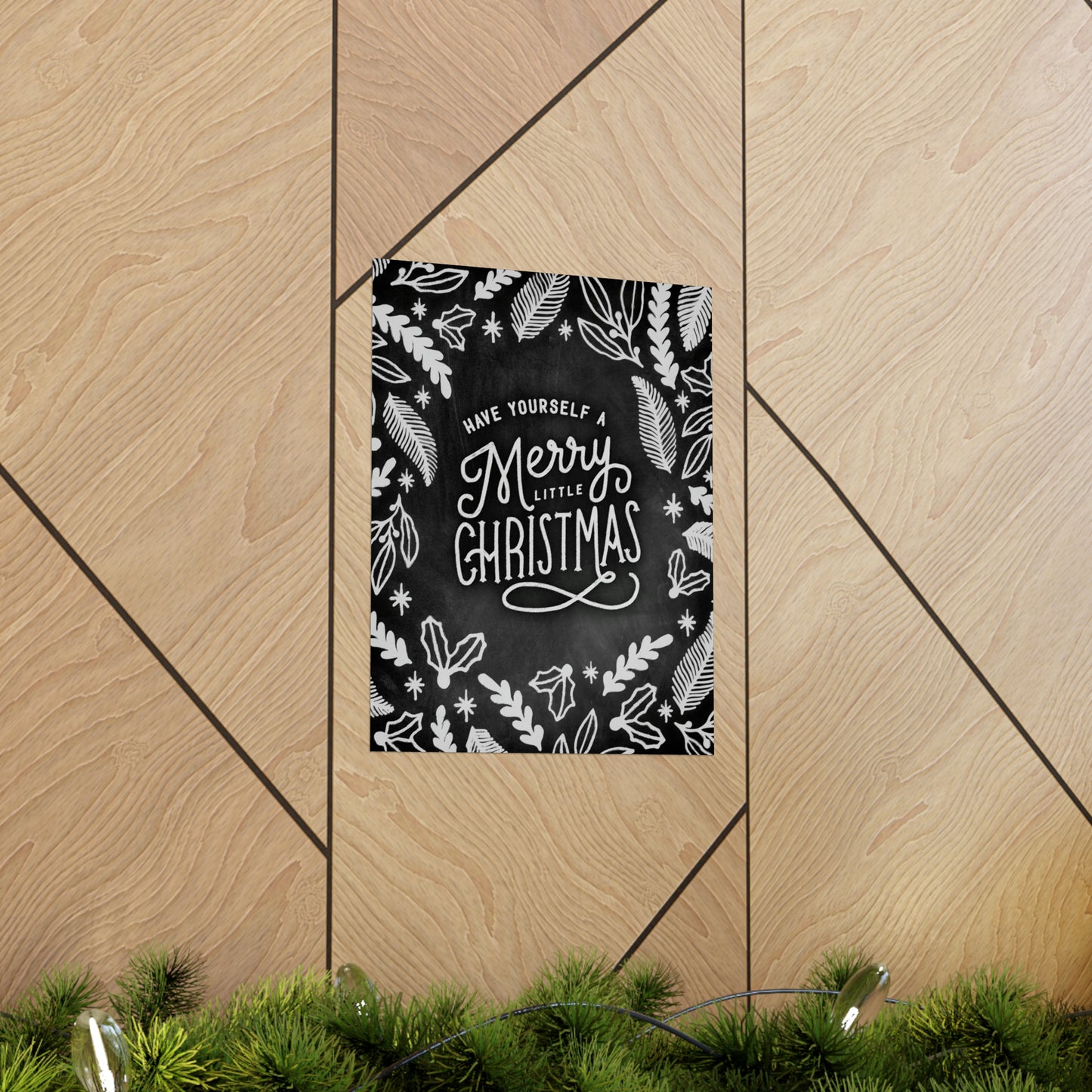 Chalkboard Print - Merry Little Christmas