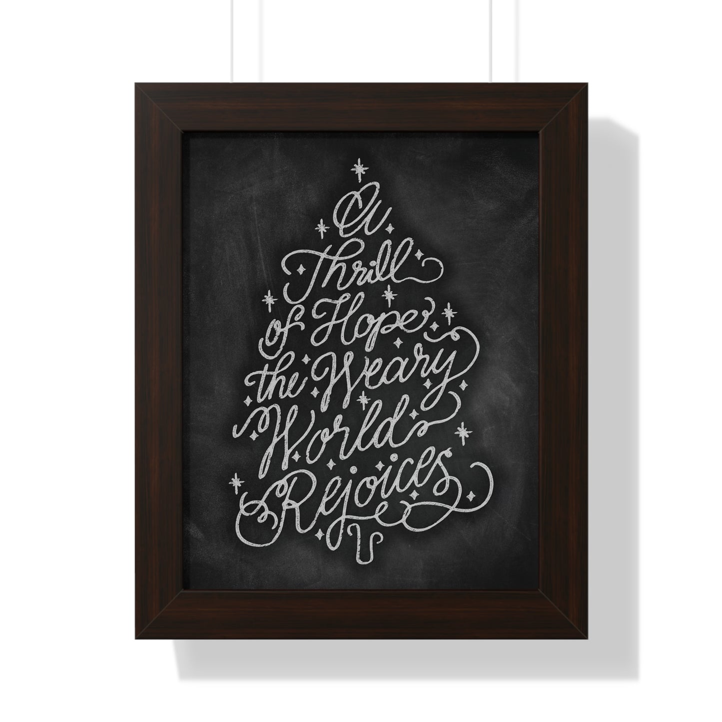 Chalkboard Print - Thrill of Hope (Framed)