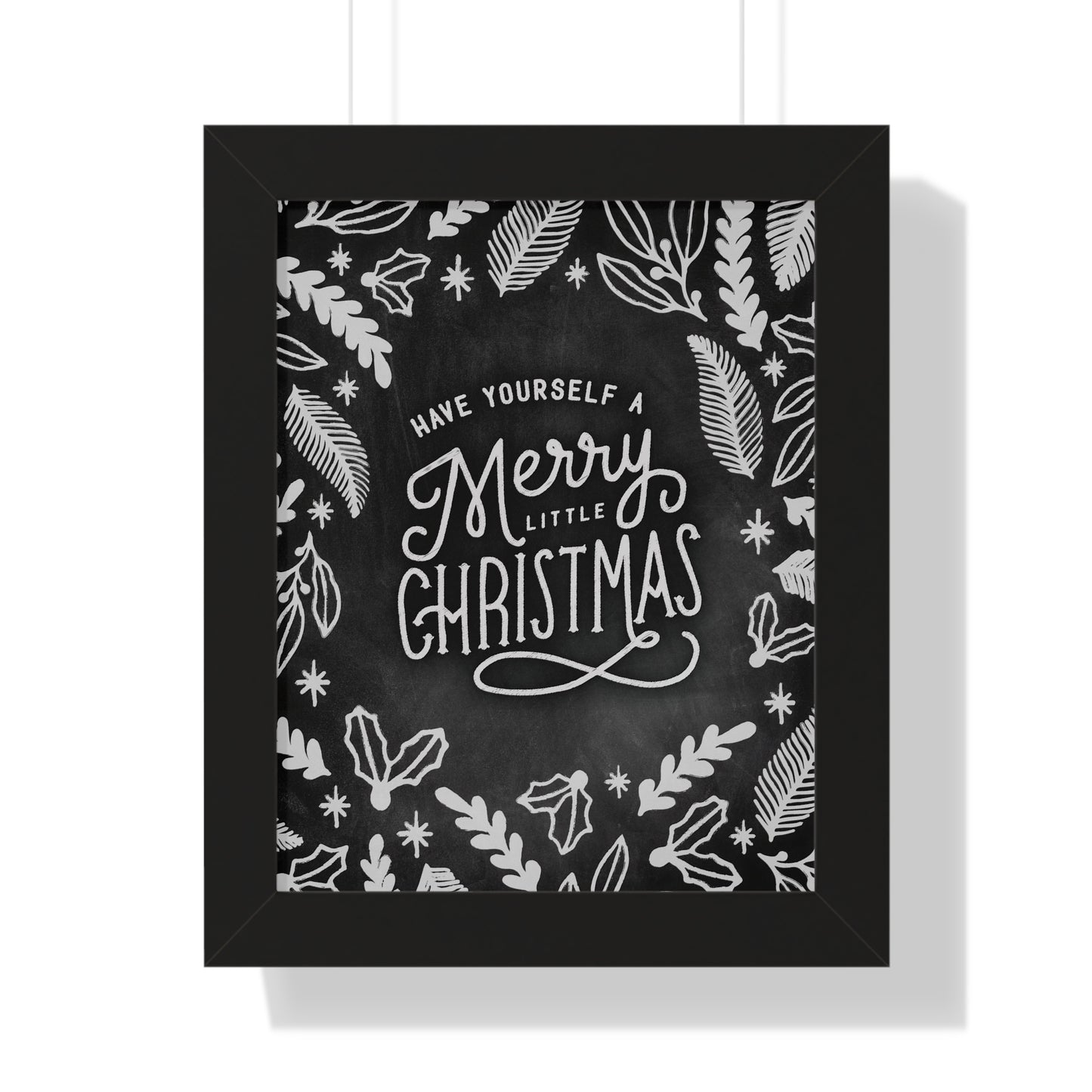 Chalkboard Print - Merry Little Christmas (framed)