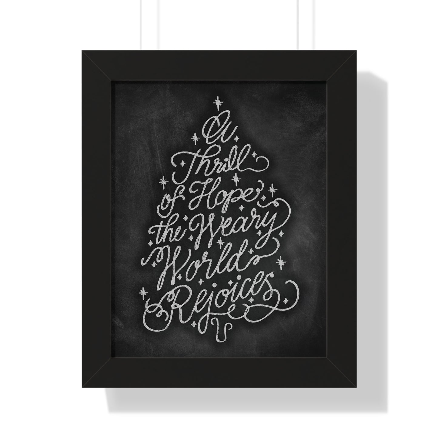 Chalkboard Print - Thrill of Hope (Framed)