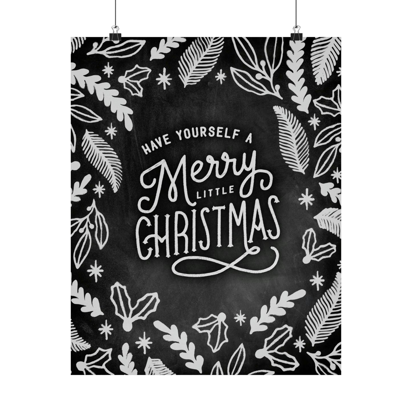 Chalkboard Print - Merry Little Christmas