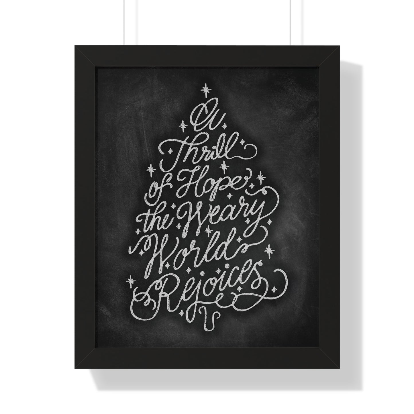 Chalkboard Print - Thrill of Hope (Framed)