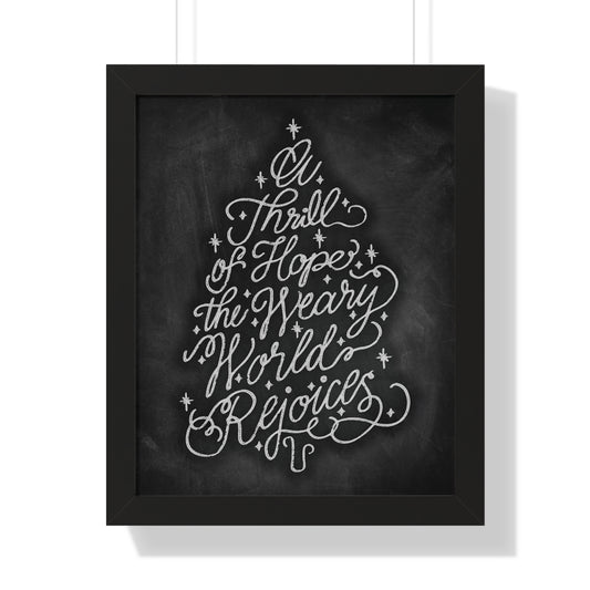 Chalkboard Print - Thrill of Hope (Framed)