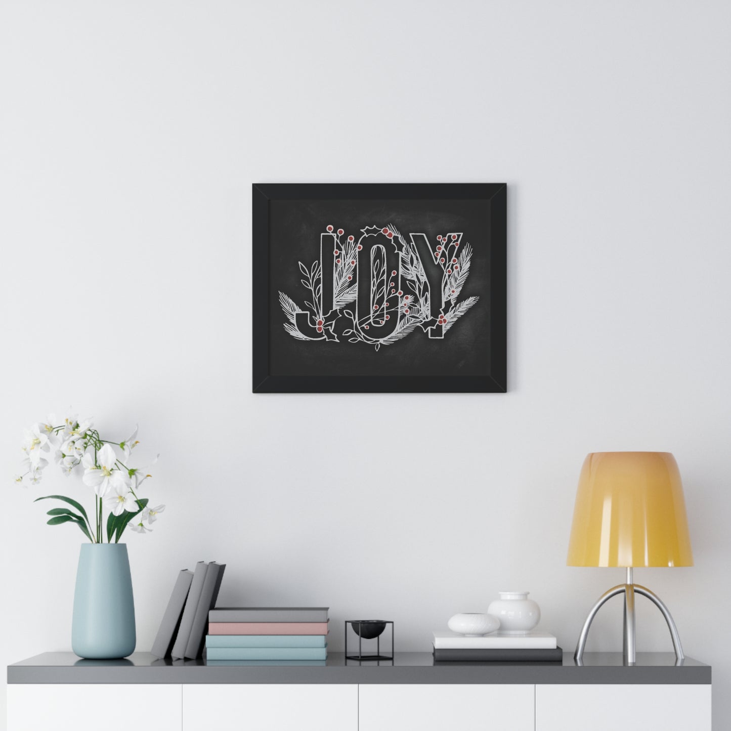 Chalkboard Print - Joy (framed)