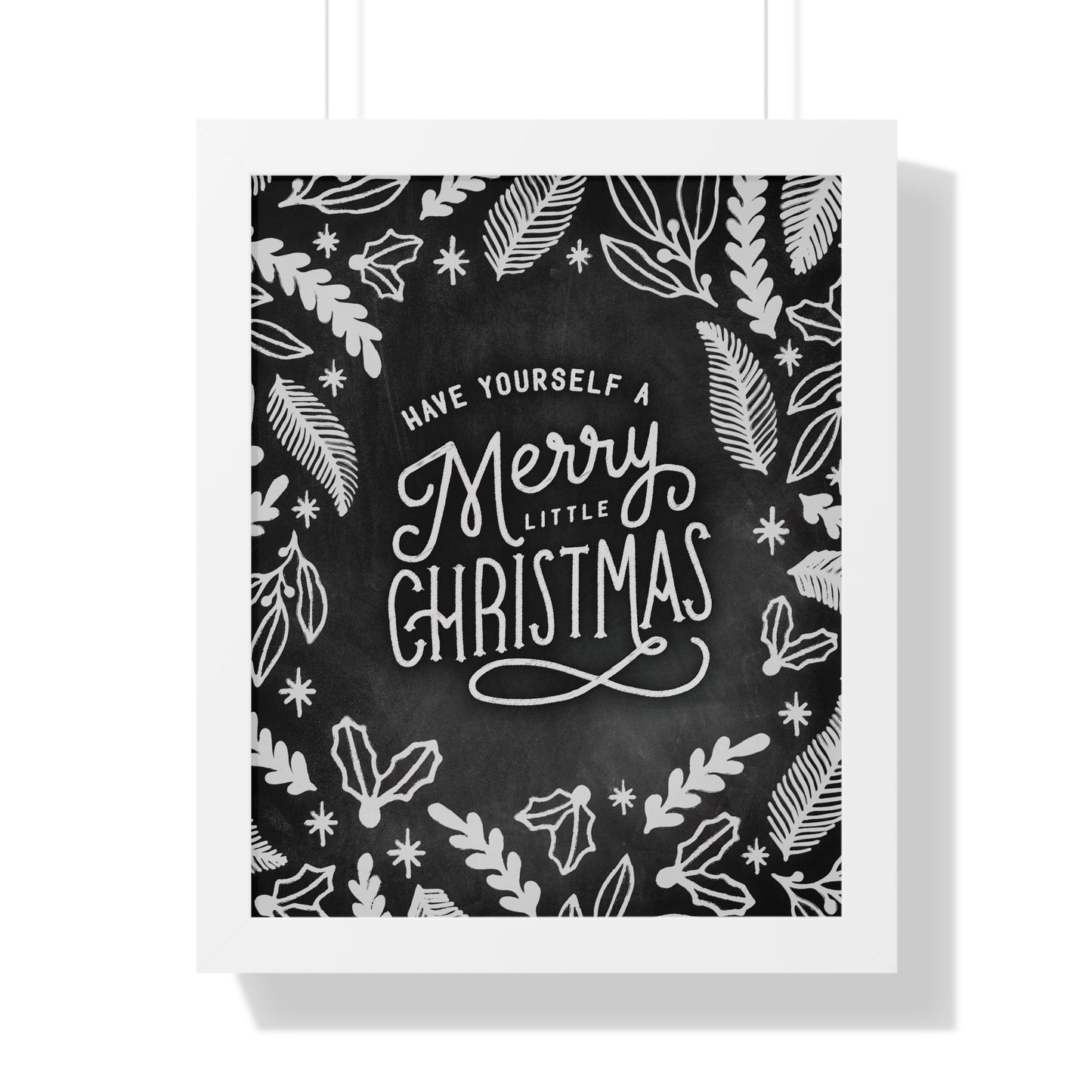 Chalkboard Print - Merry Little Christmas (framed)