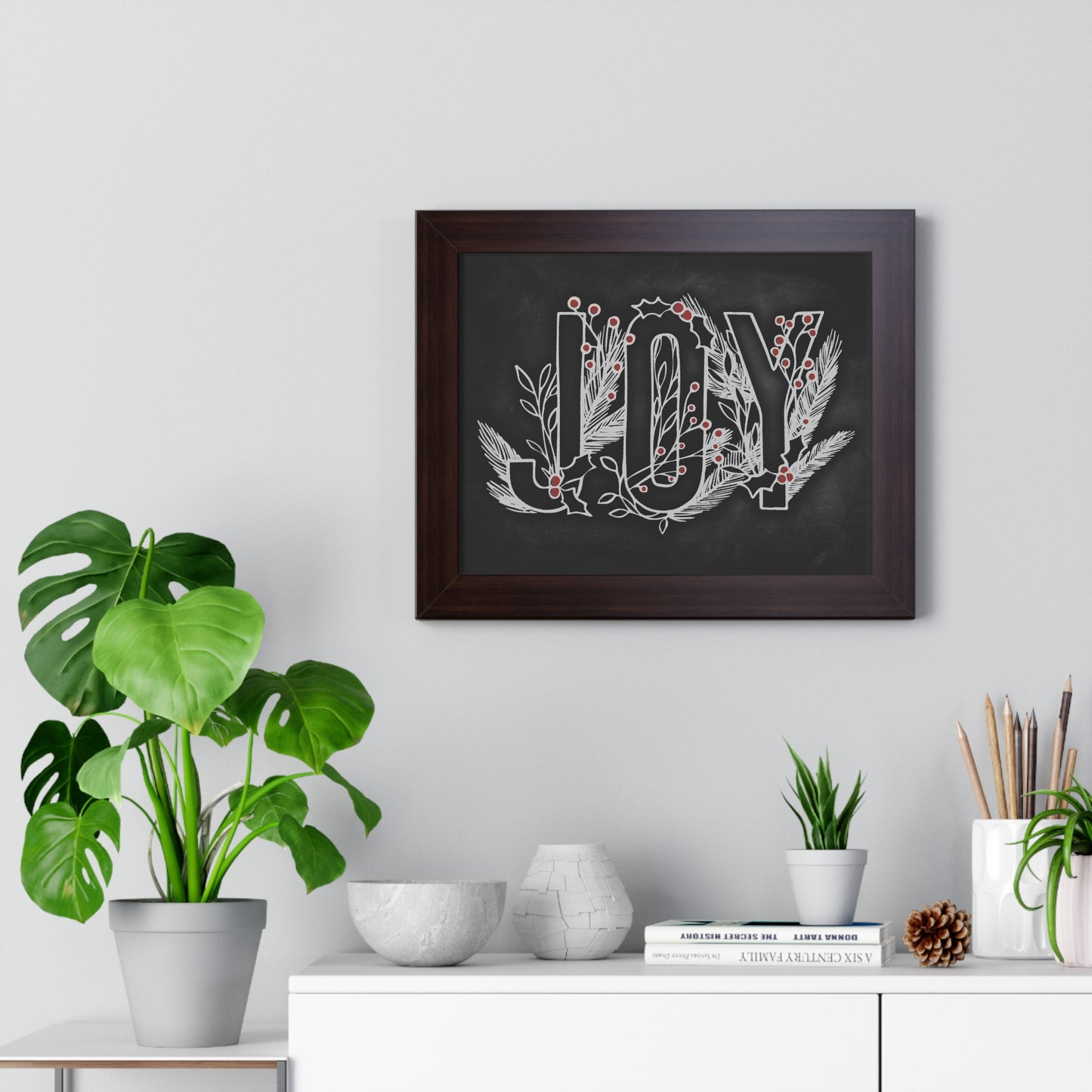 Chalkboard Print - Joy (framed)